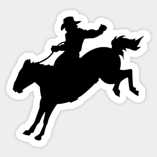 Rodeo Cowboy Silhouette Sticker